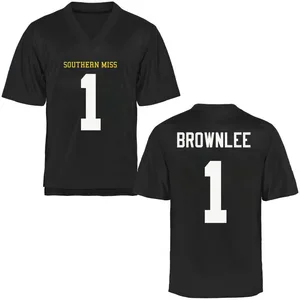 Jason Brownlee Southern Miss Golden Eagles Men's Replica Black Football Jersey - Gold